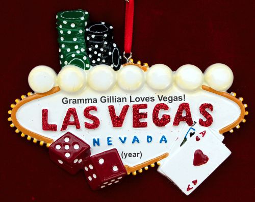 Bright Lights of Las Vegas Christmas Ornament Personalized by RussellRhodes.com