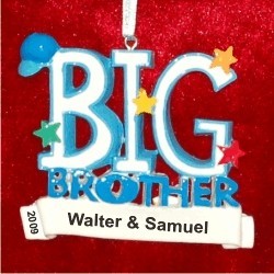 Big Brother Christmas Ornament Personalized by Russell Rhodes