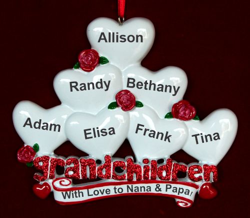 From 7 Grandkids to Grandparents Christmas Ornament Personalized by RussellRhodes.com