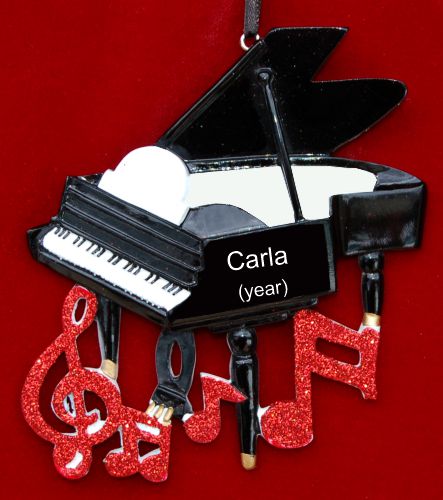 The Magnificent Sound of the Piano Christmas Ornament Personalized by RussellRhodes.com