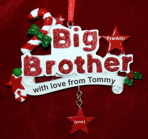 My Cool Big Brother Christmas Ornament Personalized by RussellRhodes.com