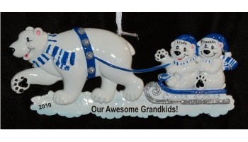 Winter Fun for Two Christmas Ornament Personalized by RussellRhodes.com