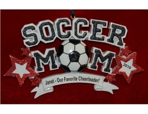 Soccer Mom Christmas Ornament Personalized by Russell Rhodes