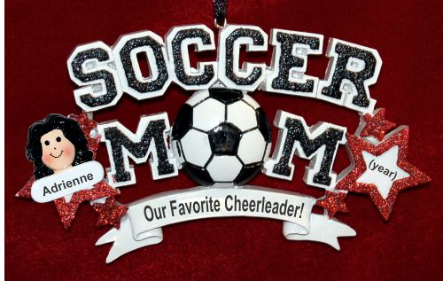 Soccer Ornament for Mom with Custom Face Add-on Personalized by RussellRhodes.com