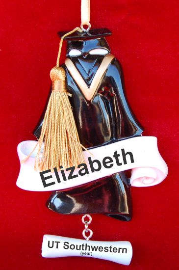 Graduation Gown Ornament for Boy or Girl Personalized by RussellRhodes.com