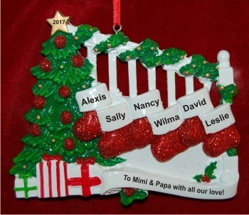 Grankids Stockings Hang with Love 6 Christmas Ornament Personalized by Russell Rhodes