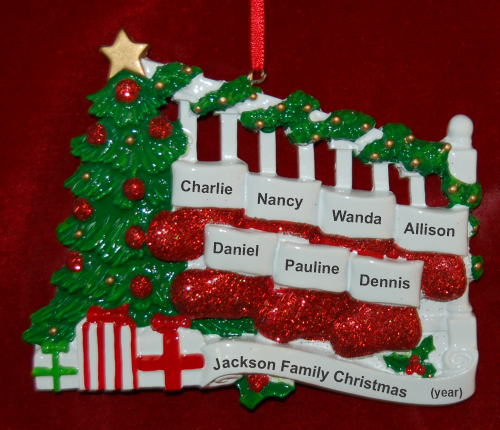 Family Christmas Ornament for 7 Personalized by RussellRhodes.com