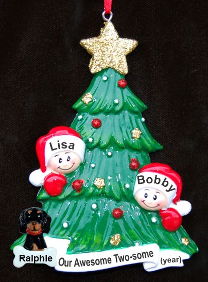 Family Christmas Ornament Looking for Santa Our 2 Kids Personalized by RussellRhodes.com