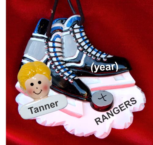 Ice Hockey Ornament for Boy or GIrl Personalized by RussellRhodes.com