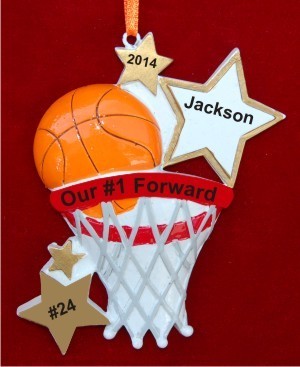 Our Star - Basketball Dunk! Christmas Ornament Personalized by Russell Rhodes