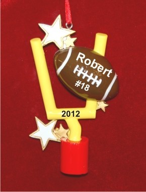 Race to Touchdown Football Christmas Ornament Personalized by RussellRhodes.com