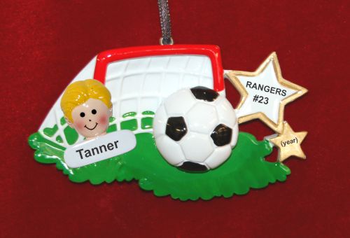 Soccer Ornament for Boy or Girl Personalized by RussellRhodes.com