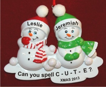 Snow Much Fun 2  Christmas Ornament Personalized by Russell Rhodes
