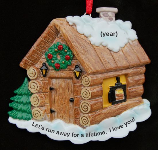 Camping Christmas Ornament Cabin in the Woods Personalized by RussellRhodes.com