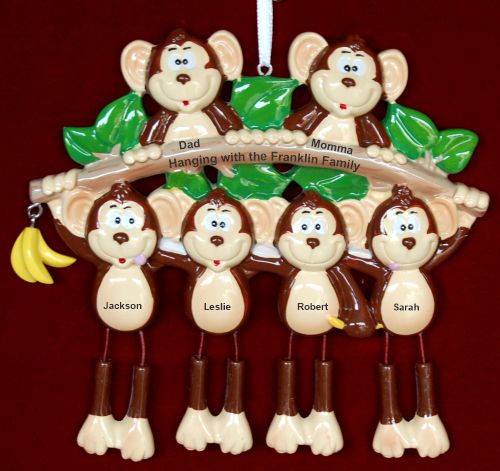 Family Christmas Ornament Monkey See Monkey Do for 6 Personalized by RussellRhodes.com