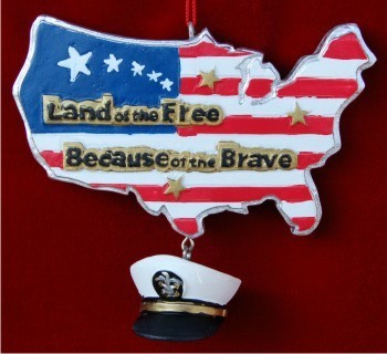 USA Proud: US Navy Christmas Ornament Personalized by Russell Rhodes