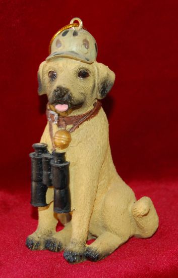Dog Christmas Ornament Yellow Lab Personalized by RussellRhodes.com