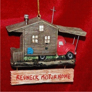 Redneck Motor Home Christmas Ornament Personalized by Russell Rhodes