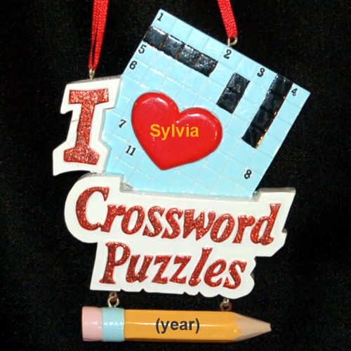 Crossword Christmas Ornament Personalized by RussellRhodes.com