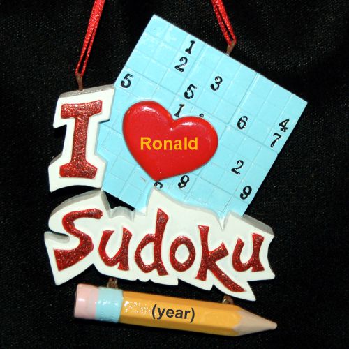 Sudoku Christmas Ornament Personalized by RussellRhodes.com