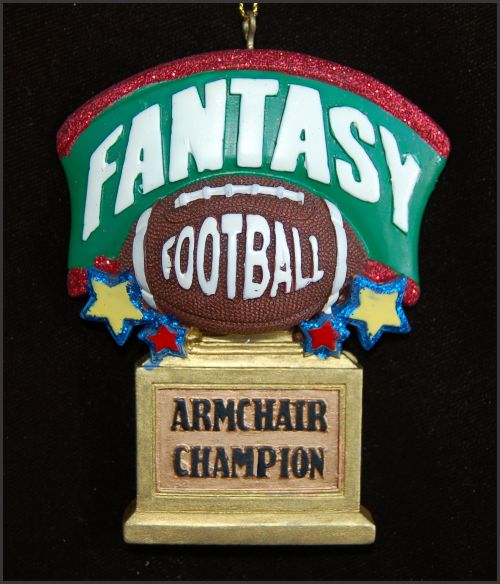 Armchair Champ Fantasy Football Christmas Ornament Personalized by RussellRhodes.com