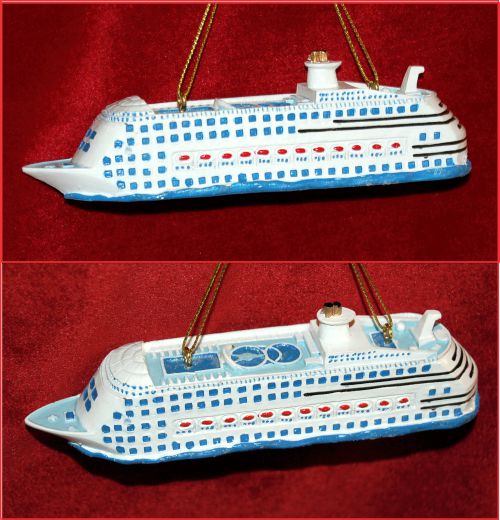 Cruise Ship Christmas Ornament Personalized by RussellRhodes.com