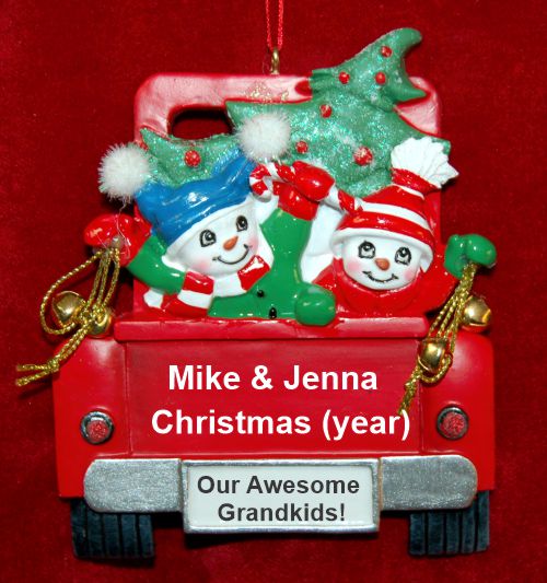 Grandparents Christmas Ornament 2 Grandkids We Got the Tree! Personalized by RussellRhodes.com