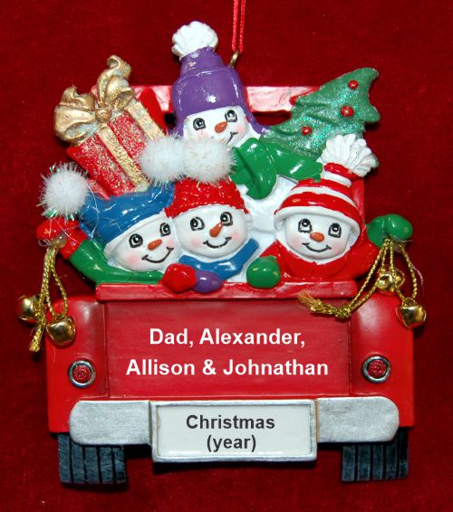 Single Dad Christmas Ornament We Got the Tree! 3 Kids Personalized by RussellRhodes.com