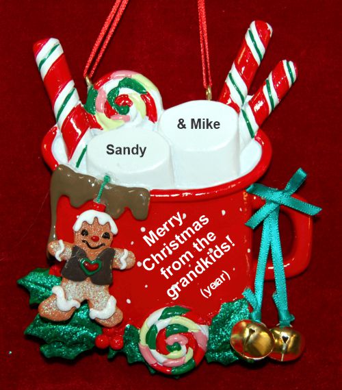 Grandparents Christmas Ornament 2 Grandkids Cocoa in the Morning Personalized by RussellRhodes.com