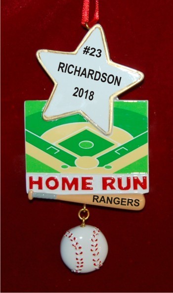 Great Moments in Baseball Christmas Ornament Personalized by RussellRhodes.com