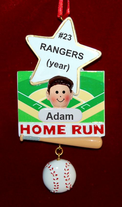 Baseball Ornament Home Run! Personalized by RussellRhodes.com
