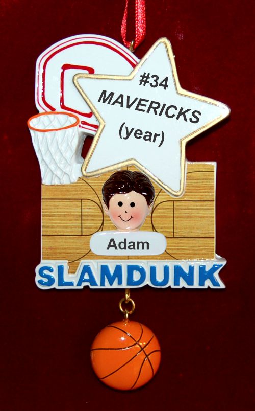 Basketball Ornament in the Hoop! Personalized by RussellRhodes.com