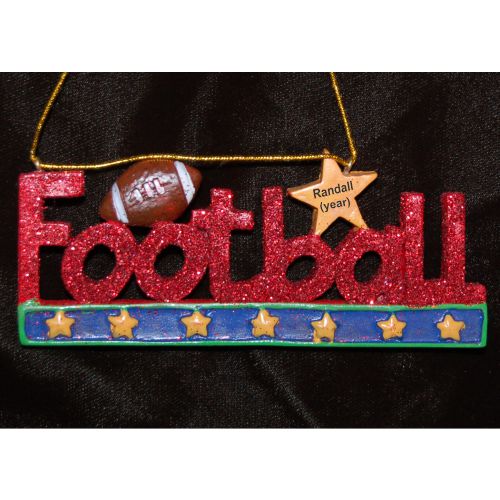 Football Christmas Ornament Personalized by RussellRhodes.com