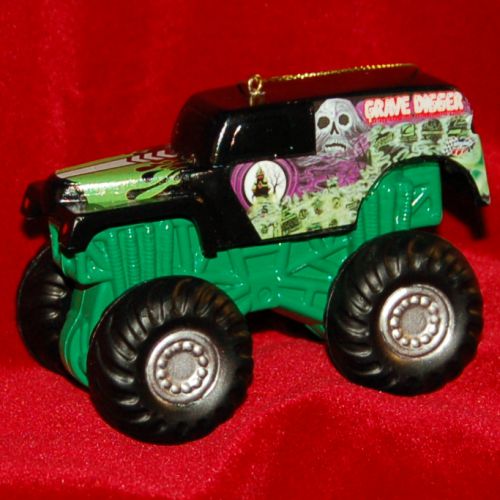 Grave Digger Monster Jam Monster Truck Christmas Ornament Personalized by RussellRhodes.com