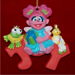 Abby Bringing Joy Christmas Ornament Personalized by Russell Rhodes