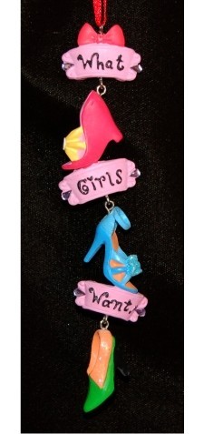 What Girls Want Christmas Ornament Personalized by Russell Rhodes