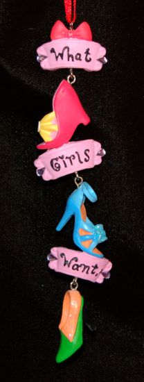 What Girls Want Christmas Ornament Personalized by RussellRhodes.com