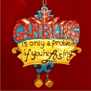 Gambling Las Vegas Christmas Ornament Personalized by Russell Rhodes