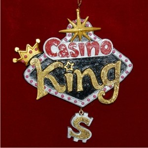 Casino King Christmas Ornament Personalized by Russell Rhodes