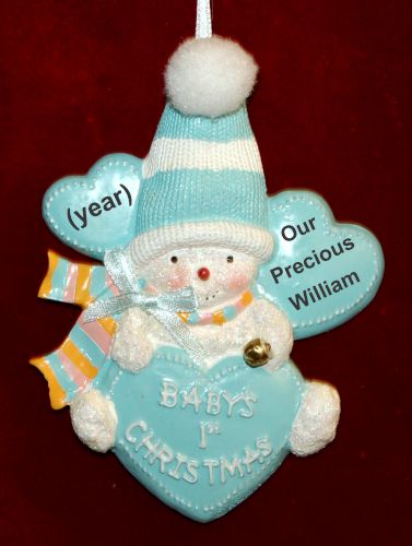 Baby Boy Christmas Ornament Cute as Can Be Personalized by RussellRhodes.com