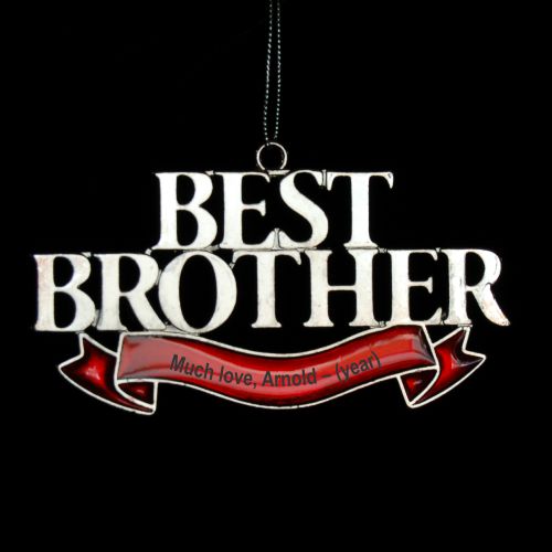 Best Brother Christmas Ornament Personalized by RussellRhodes.com
