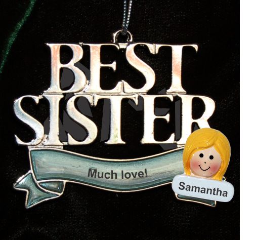 Best Sister Ornament from Brother or Sister Personalized by RussellRhodes.com