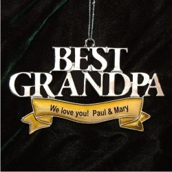 Best Grandpa Christmas Ornament Personalized by RussellRhodes.com