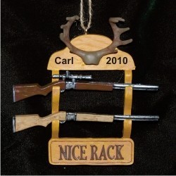 Nice Rack Hunting Christmas Ornament Personalized by Russell Rhodes
