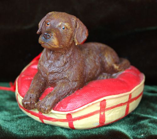 Chocolate Lab Puppy Christmas Ornament Personalized by RussellRhodes.com