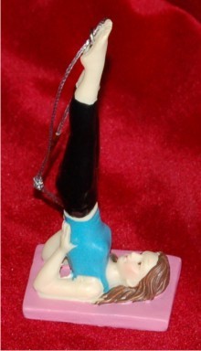 Yoga: Shoulder Stand Christmas Ornament Personalized by Russell Rhodes