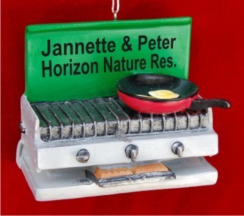 Camping Stove Outdoor Adventures Christmas Ornament Personalized by Russell Rhodes
