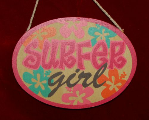 Surfer Girl Christmas Ornament Personalized by RussellRhodes.com