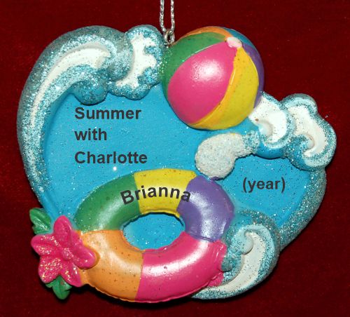 Swimming Christmas Ornament Summertime Fun Personalized by RussellRhodes.com
