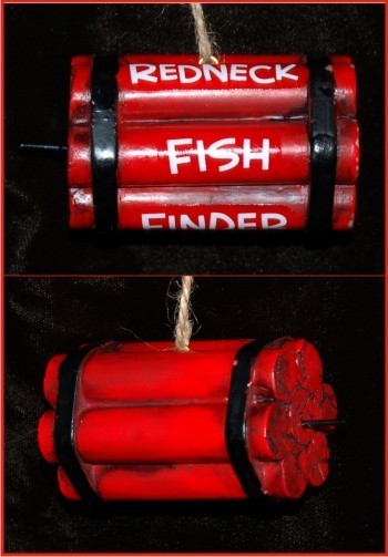Fishing with Dynamite Christmas Ornament Personalized by RussellRhodes.com